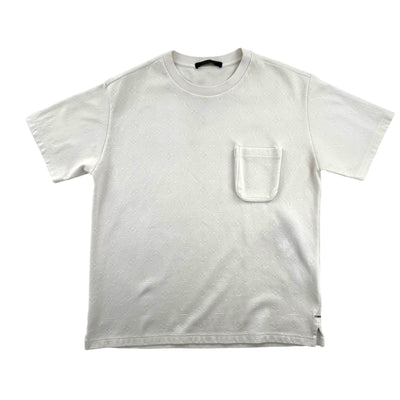 Louis Vuitton White Pocket Monogram Tee - Lightly Worn