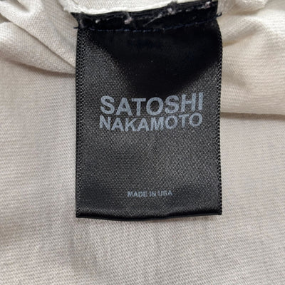 Satoshi Nakamoto Basic Logo Tee "White"