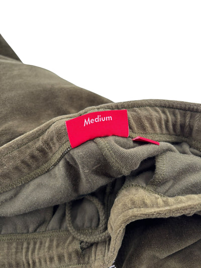 Supreme Velour Sweatpants Green - Lightly Worn