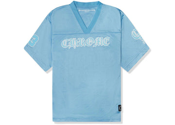 Chrome Hearts Stadium Mesh Short Sleeve Jersey Blue - Lightly Worn