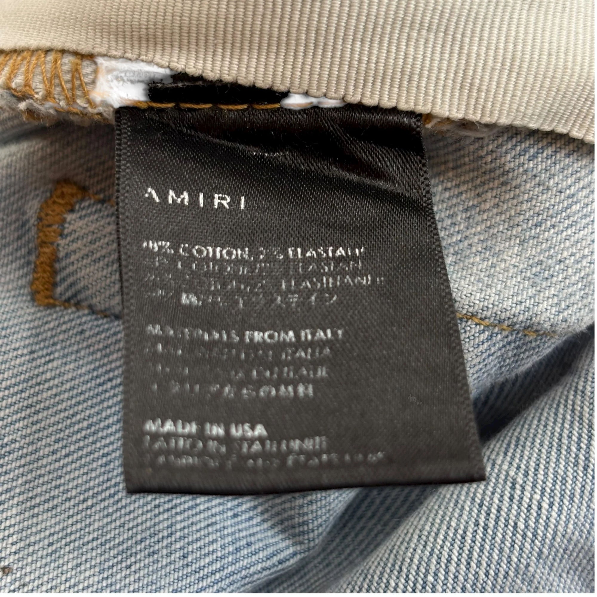 Amiri Tiger Striped Jeans &quot;Lightwash&quot; - Lightly Worn