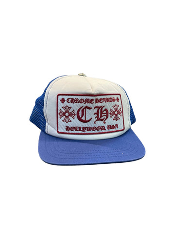 Chrome Hearts CH Trucker Hat "Blue/Red"