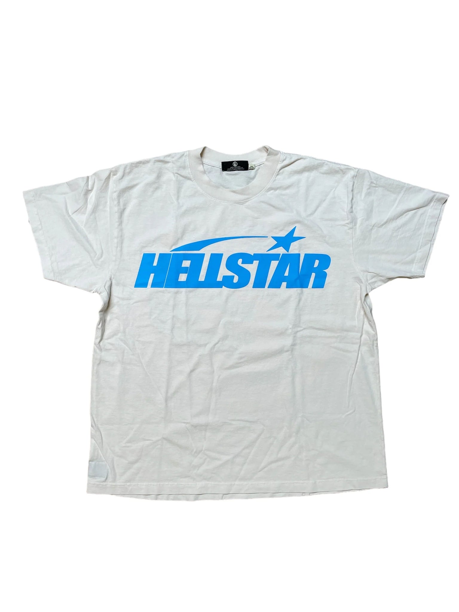 Hellstar T-Shirt Regular Print "Cream/Blue"