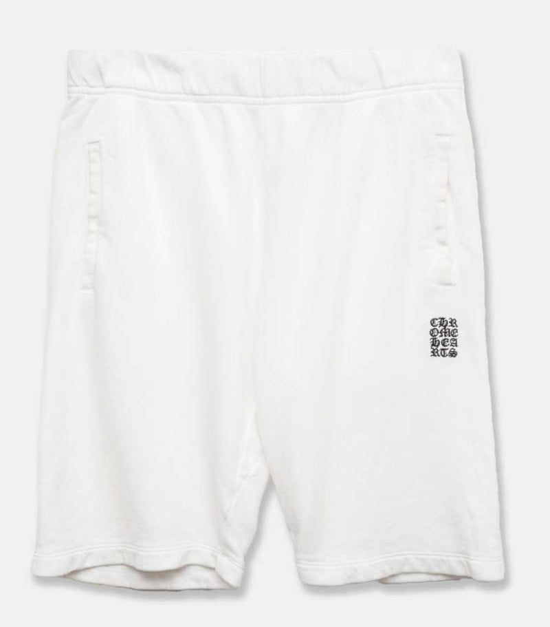 Chrome Hearts Script Sweatshorts White - Lightly Worn