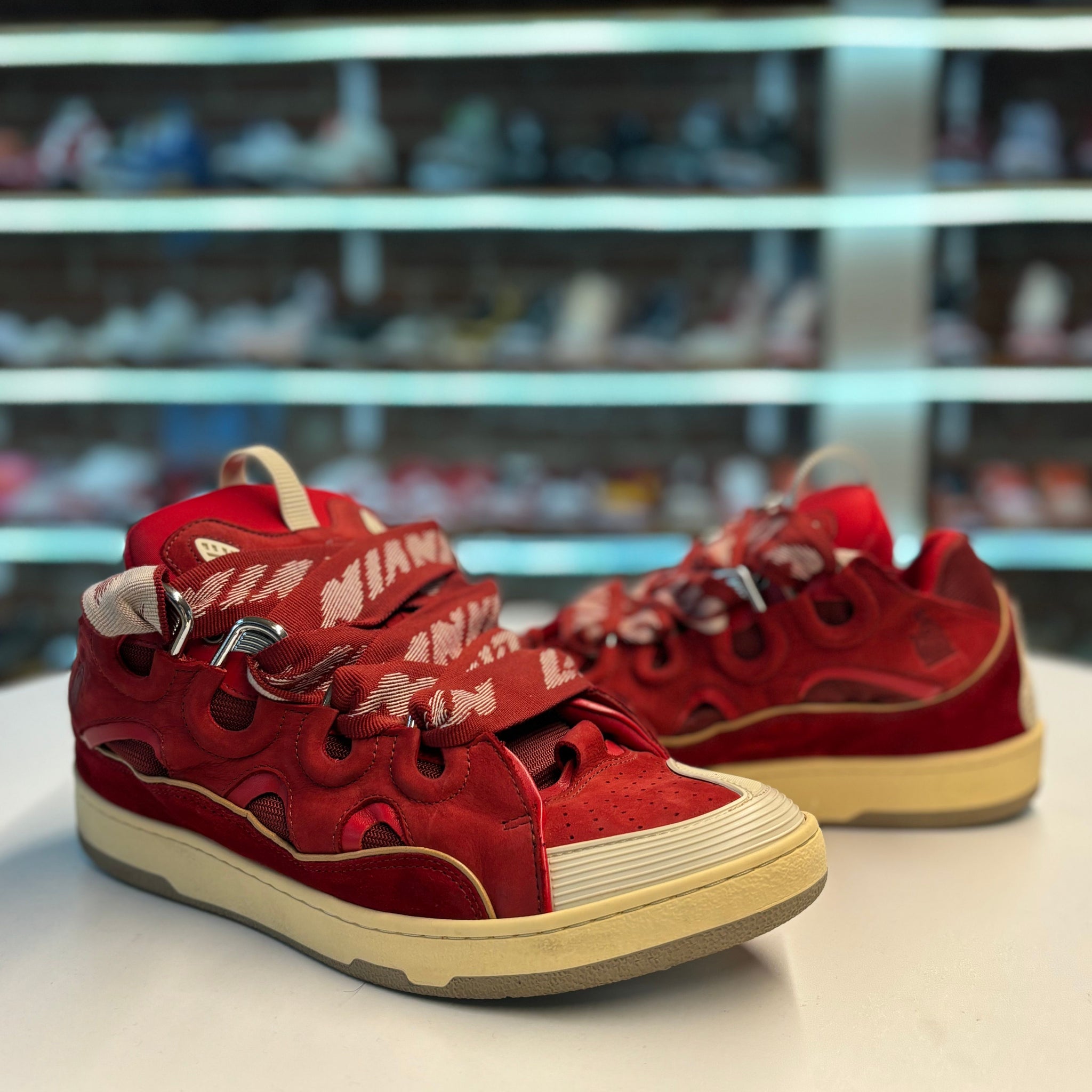 Lanvin Curb Sneaker "Red/White" - No Box