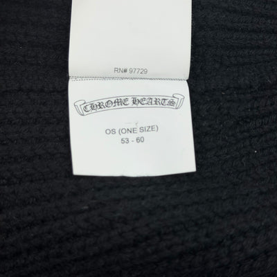 Chrome Hearts Cross 3 Cemetery Cross Patch Beanie Cap Black