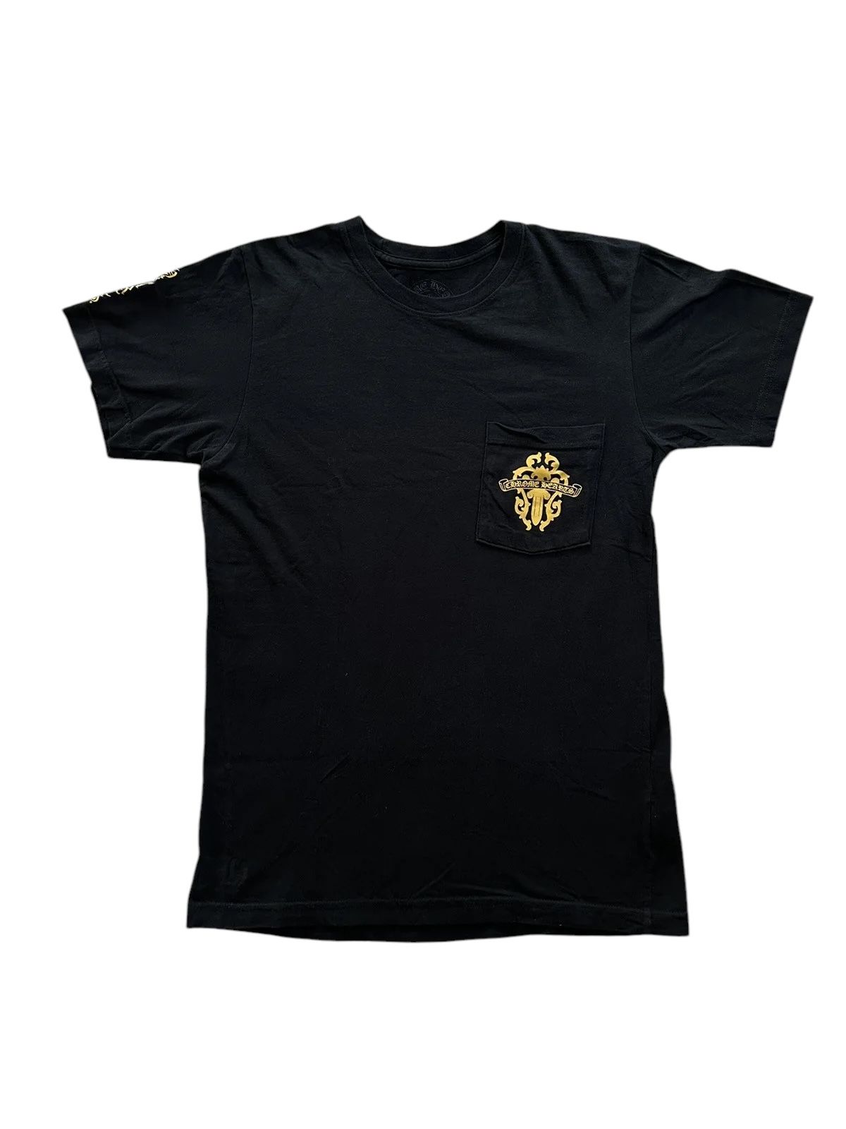 Chrome Hearts Dagger Pocket Tee 'Black/Yellow' - Lightly Worn