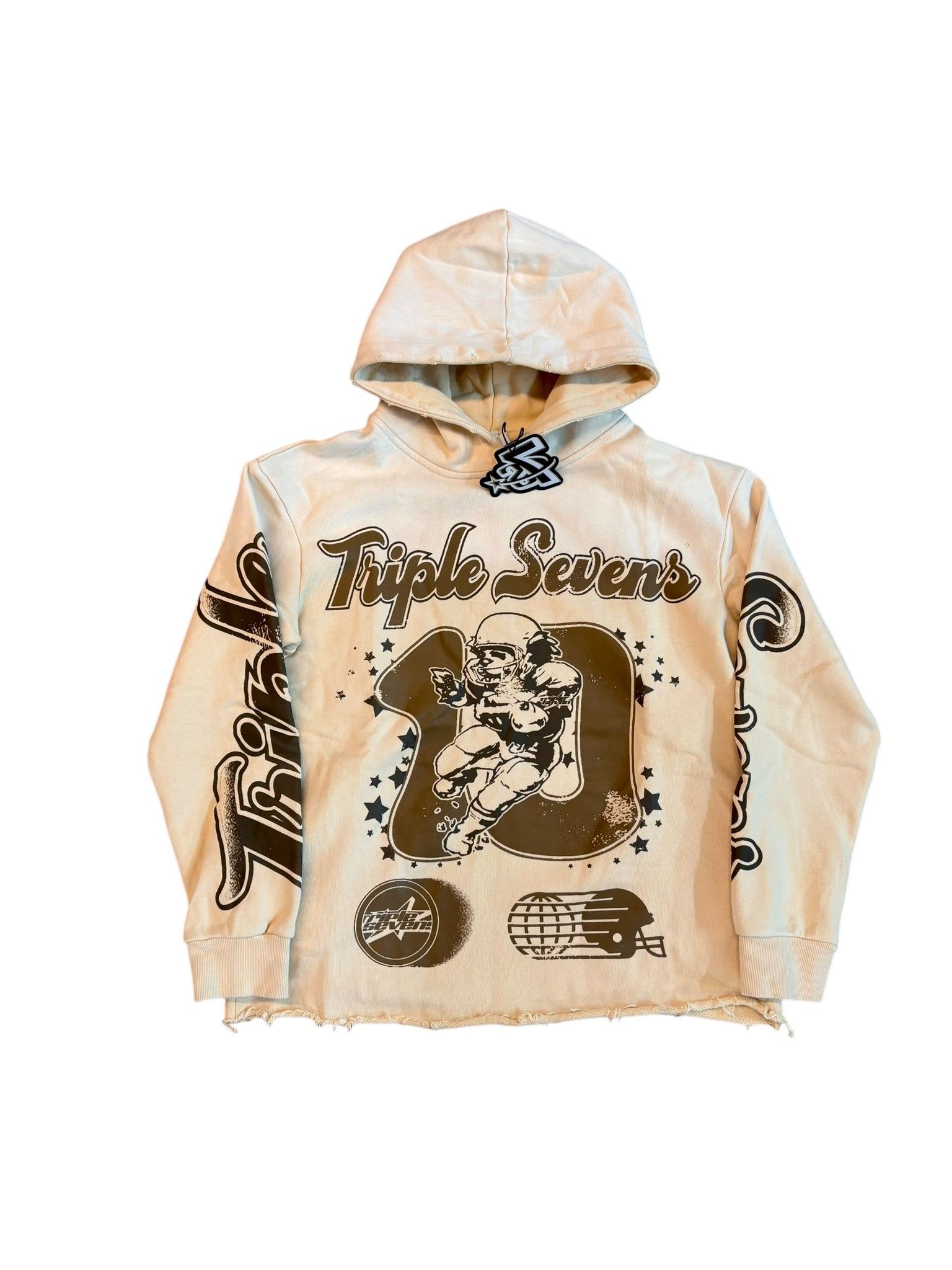 Triple Seven All Star Football Hoodie "Brown"