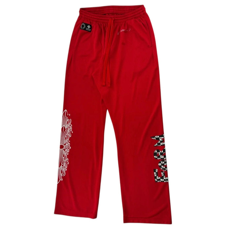 Chrome Hearts Mesh Warm Up Jersey Pants Red - Lightly Worn