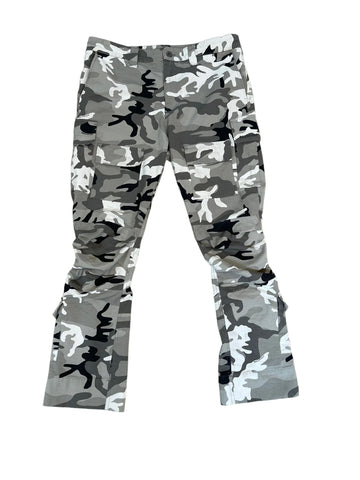 Balenciaga Camo Cargo Pants "White/Grey"