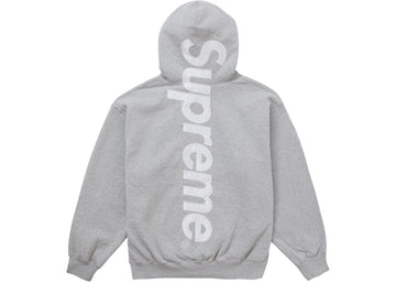 Supreme Satin Applique Hooded Sweatshirt (FW24) Heather Grey