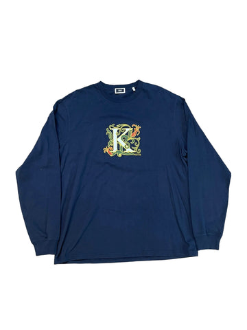 Kith Stitched Longsleeve Tee "Navy"