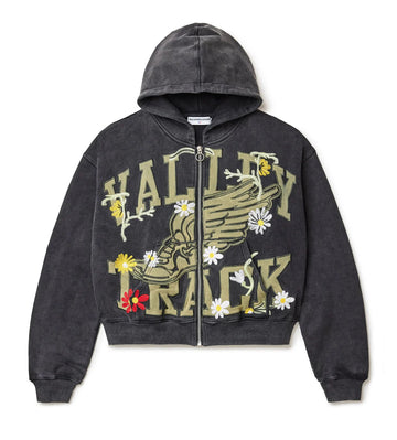 Vale Midnight Garden Zip Up Hoodie "Black"