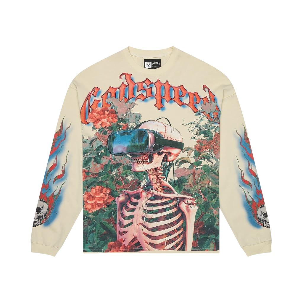 Godspeed Vision Flowers Longsleeve Tee "Cream"