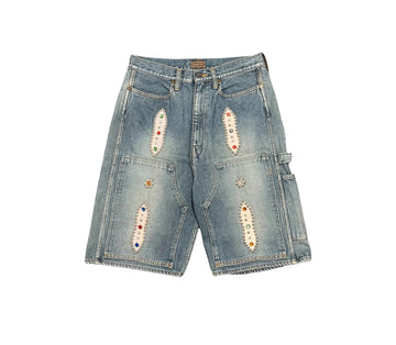 Kapital Studded Carpenter Shorts "Blue"