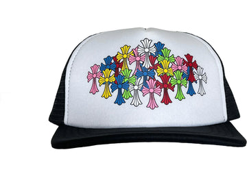 Chrome Hearts Multi Color Crosses Trucker Hat "Black"