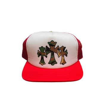 Chrome Heart Triple Cross Print Trucker "Red/Camo"