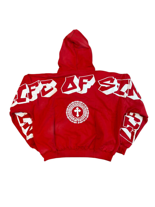 Life Sin Graffiti Hoodie "Red"