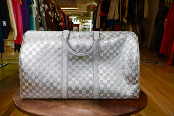 Louis Vuitton Keepall 50B "Glitter Silver"