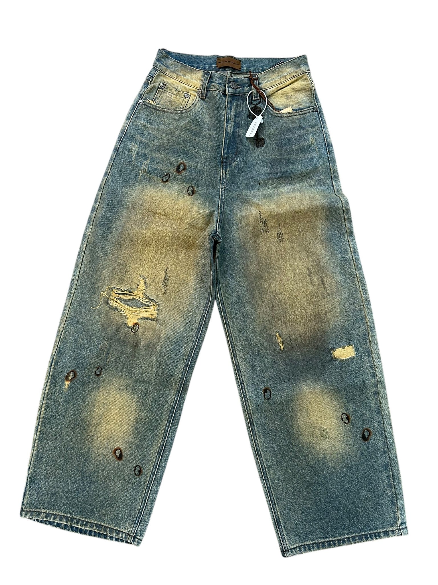 Birth of Royal Child Dirty Wax Denim Jeans