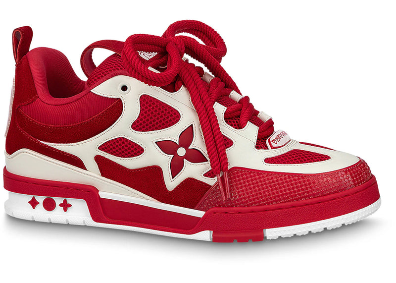 Louis Vuitton LV Skate Sneaker Red White - Lightly Worn