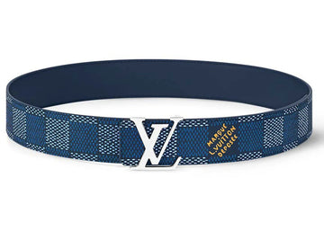 Louis Vuitton LV Initiales 40mm Reversible Belt Damier Heritage Blue