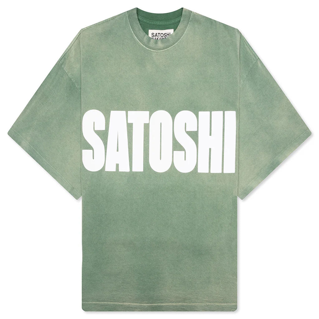 Satoshi Nakamoto Impact Logo Oversized Tee Green