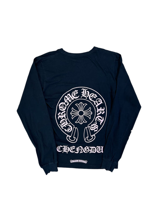 Chrome Hearts Longsleeve Pocket Tee "Black/Pink"