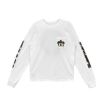 Chrome Hearts Triple Camo Cross Longsleeve Tee White - Lightly Worn