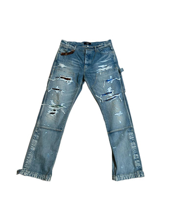 Amiri Flare Jeans "Flannel Patch"