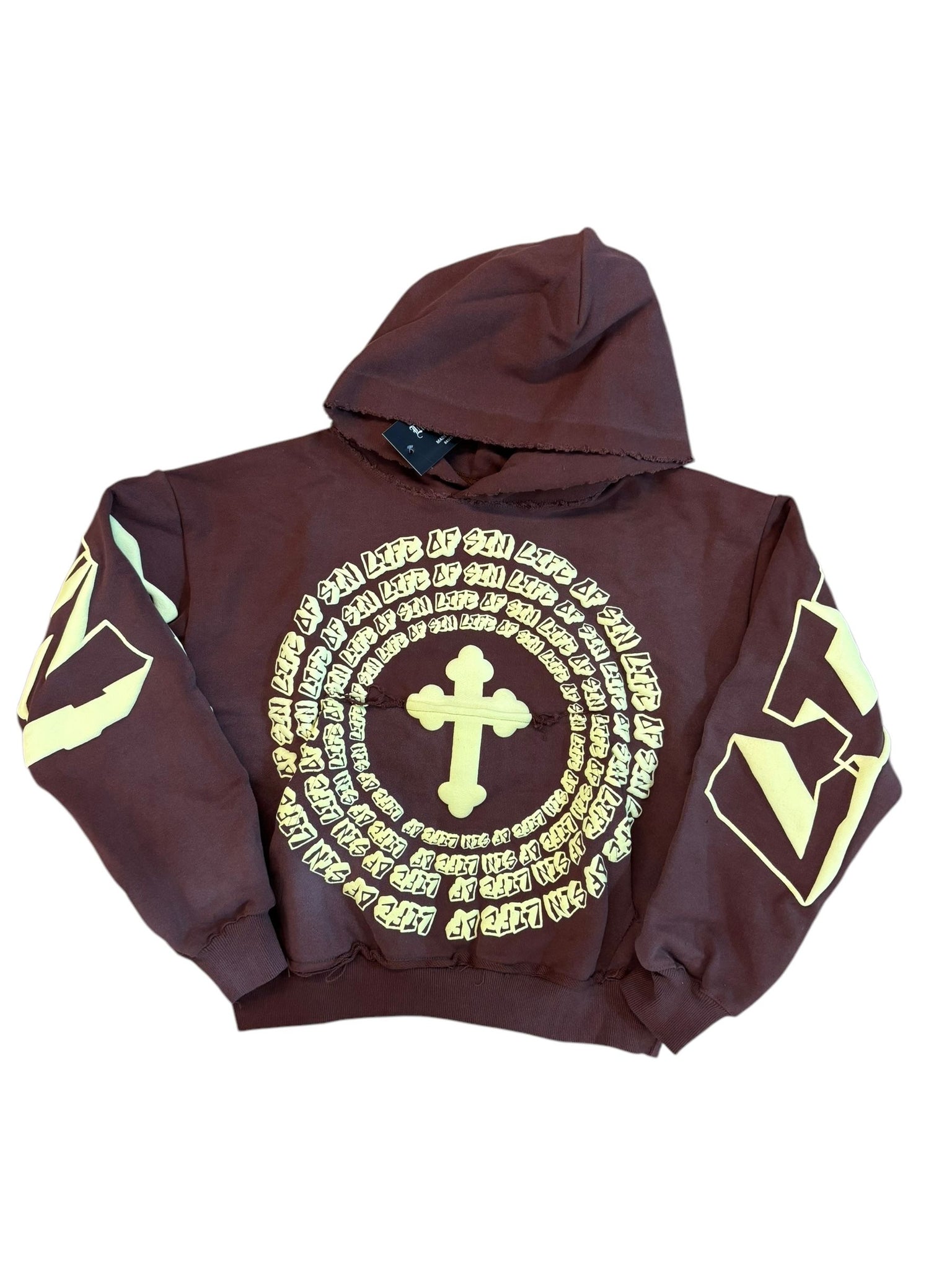 Life Of Sin Graffiti Hoodie "Brown"