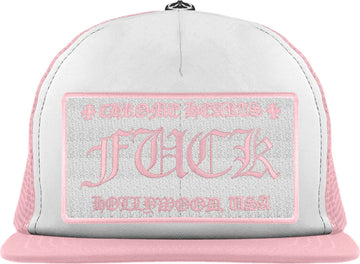 Chrome Hearts Trucker Hat "Hollywood F*ck Vintage" Pink