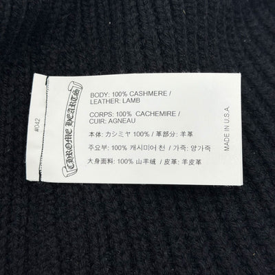 Chrome Hearts Cross 3 Cemetery Cross Patch Beanie Cap Black