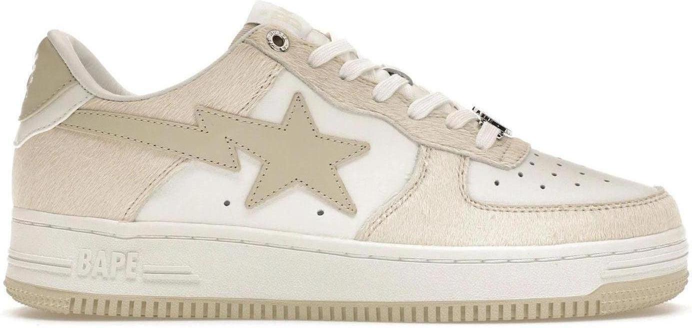 A Bathing Ape Bape Sta Beige Calf Hair