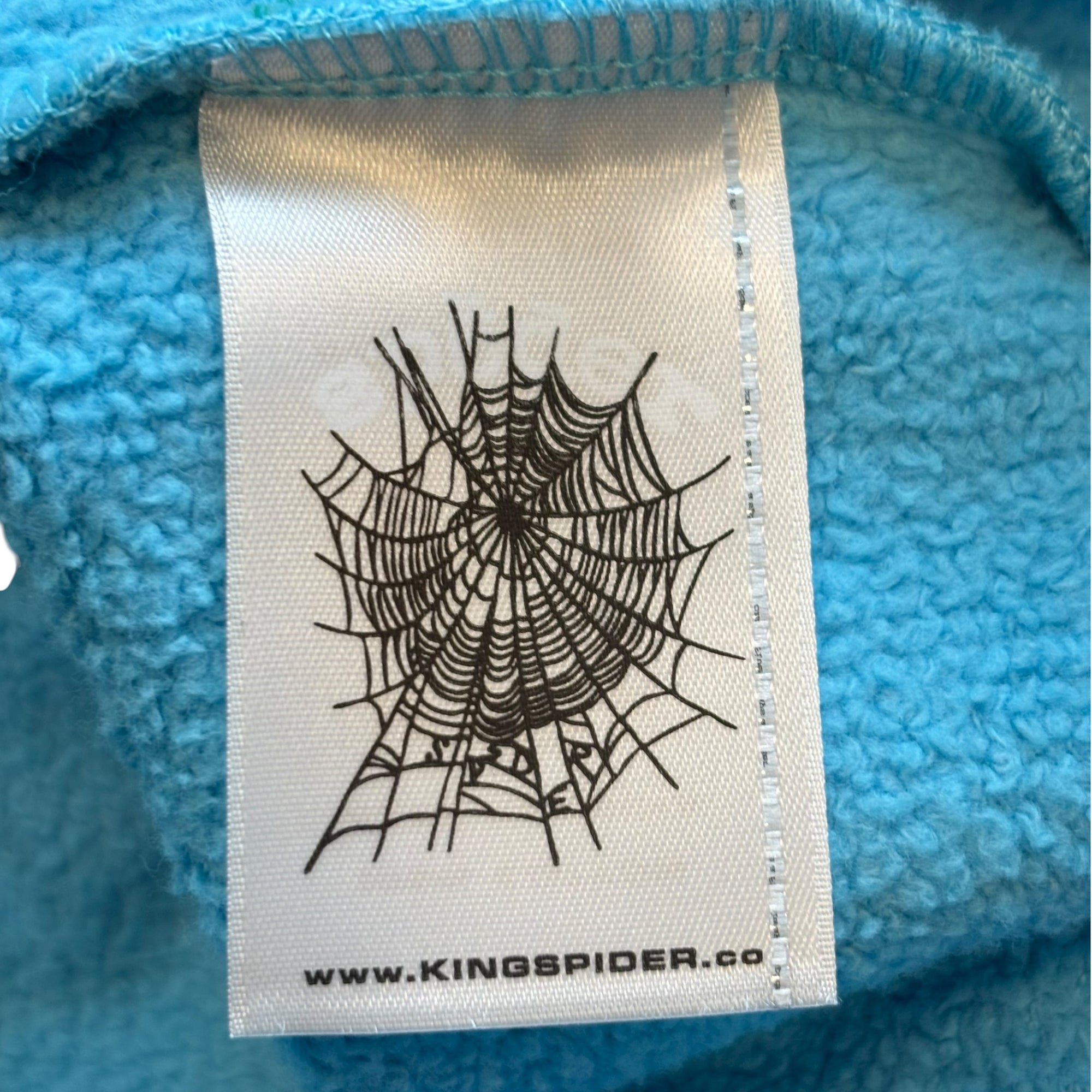 Sp5der OG Web V2 Spray Hoodie Light Blue