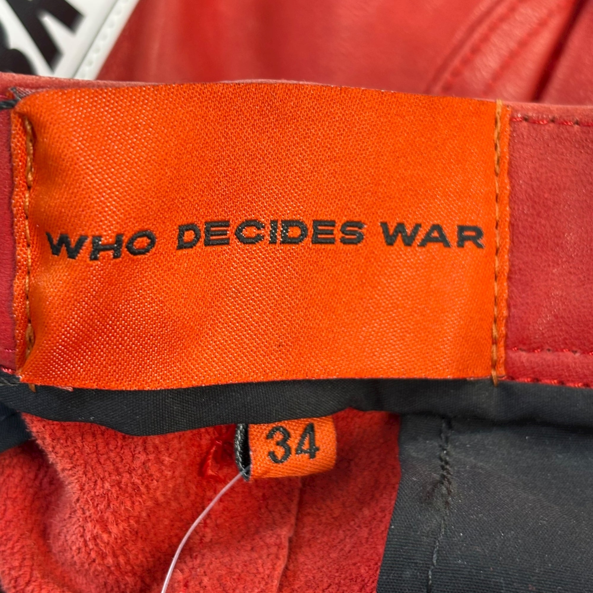 Who Decides War Leather Flared Jeans &quot;Red&quot;