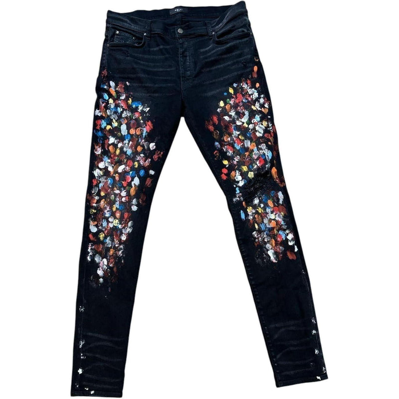 Amiri Paint Splatter Jeans "Black" - Lightly Worn