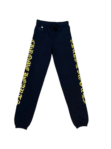 Chrome Hearts Yellow Lettered Sweatpants "Black"