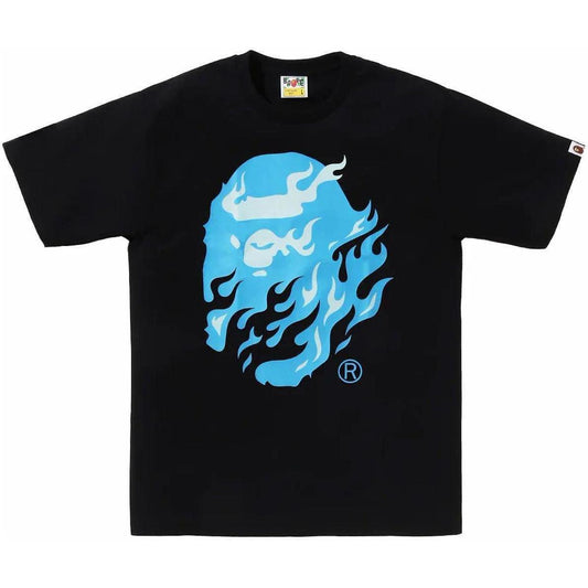 BAPE Flame Ape Head Tee Black/Blue