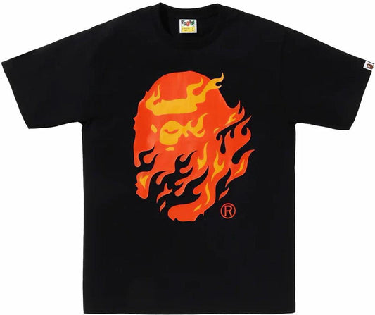 BAPE Flame Ape Head Tee Black/Red