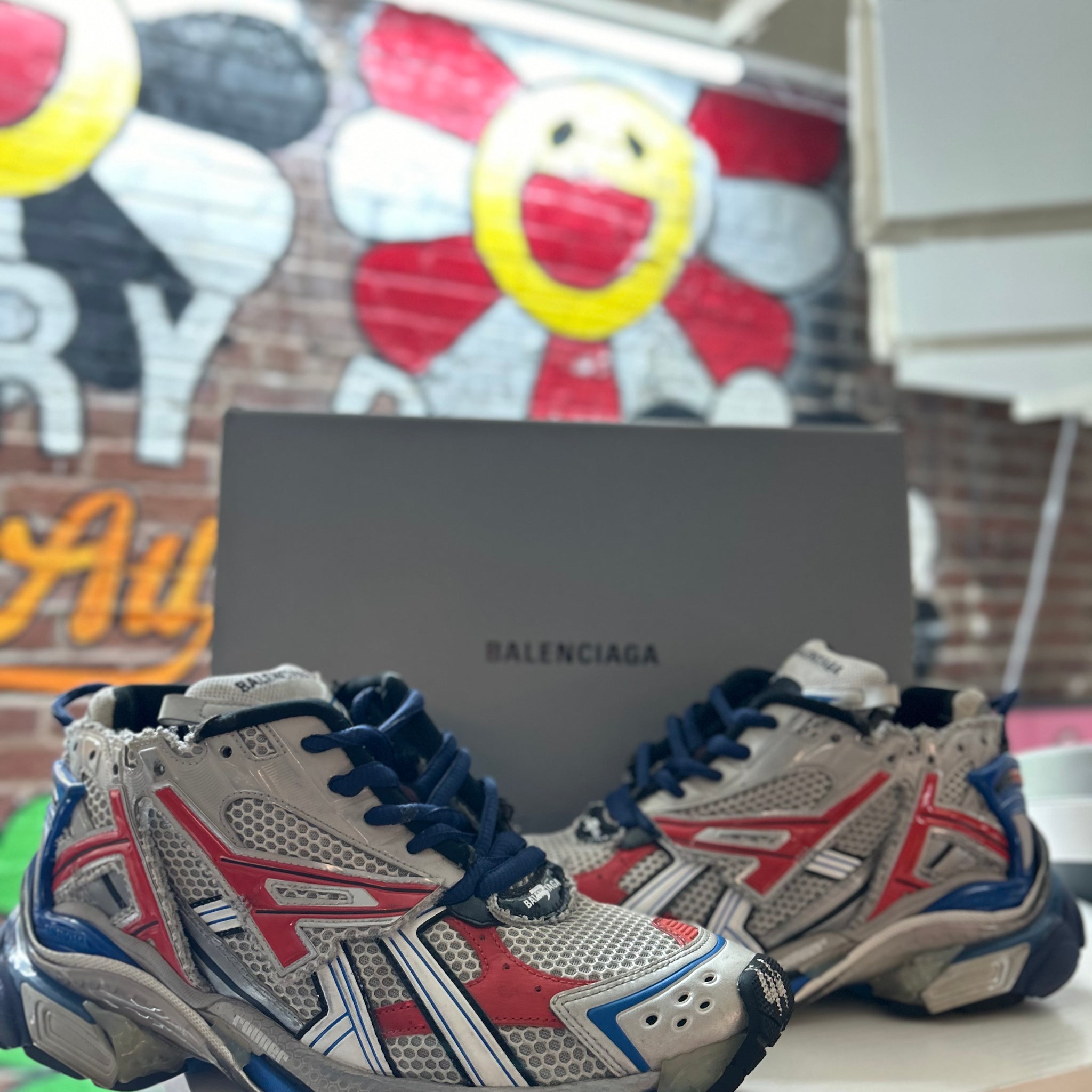 Balenciaga Runners "Red/Blue" - Like New