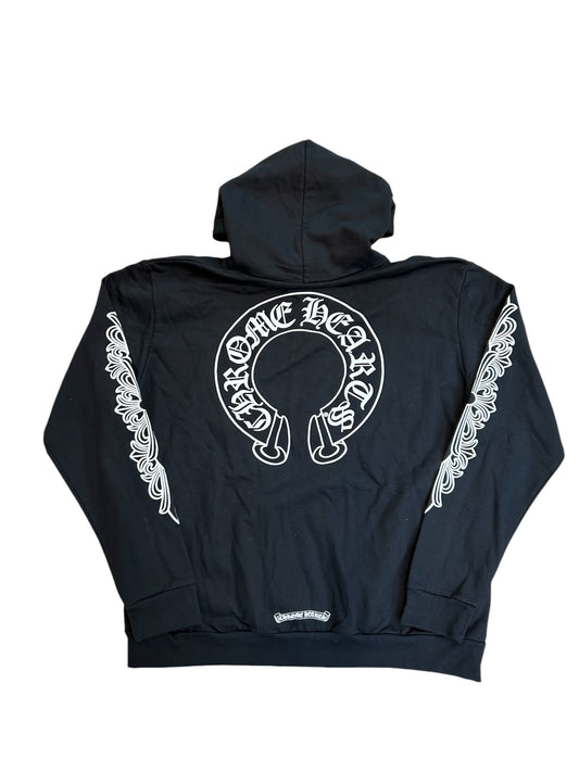 Chrome Hearts Horseshoe Zip Hoodie "Black"