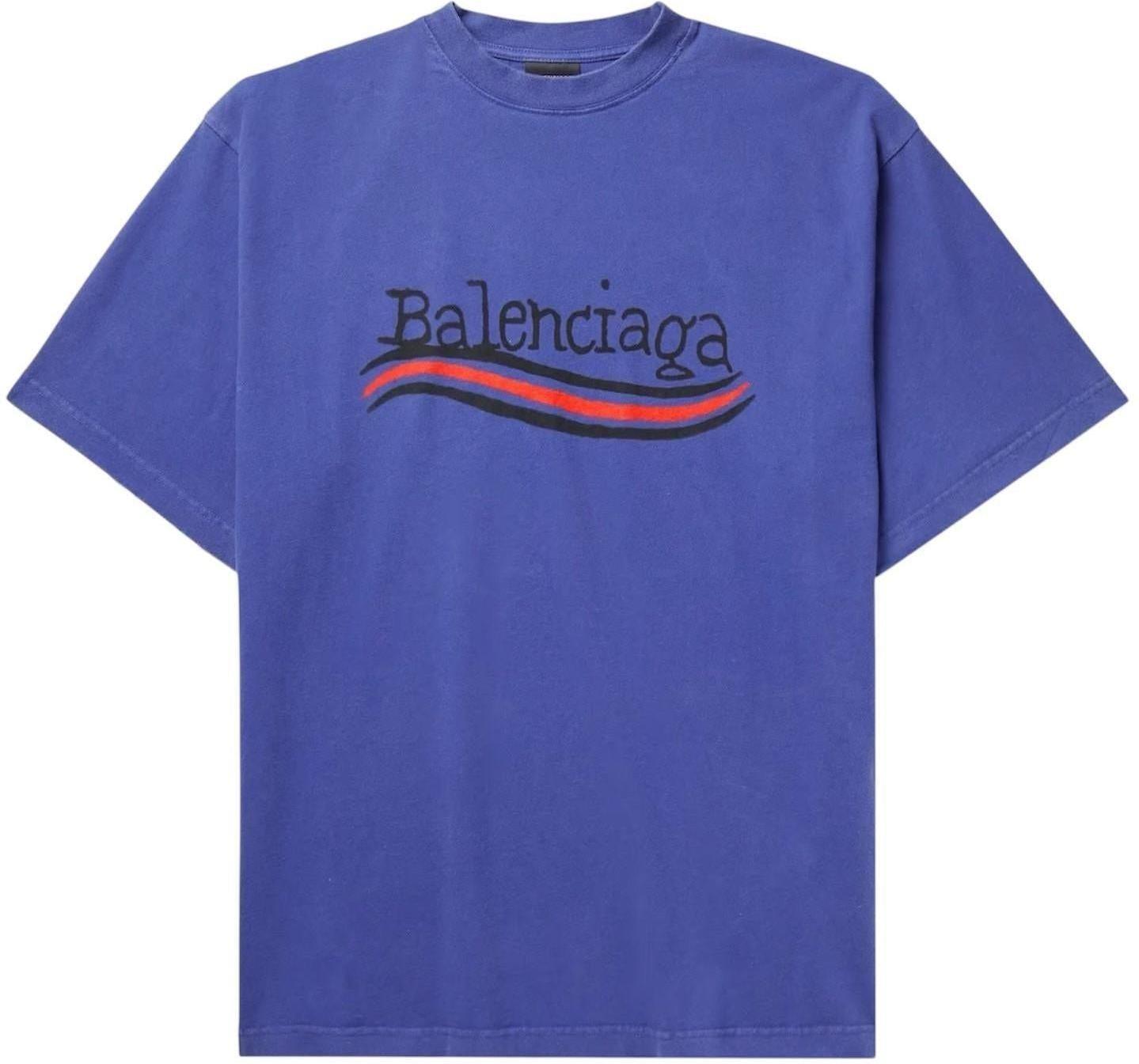 Balenciaga Handrawn Political Campaign Tee 'Blue'