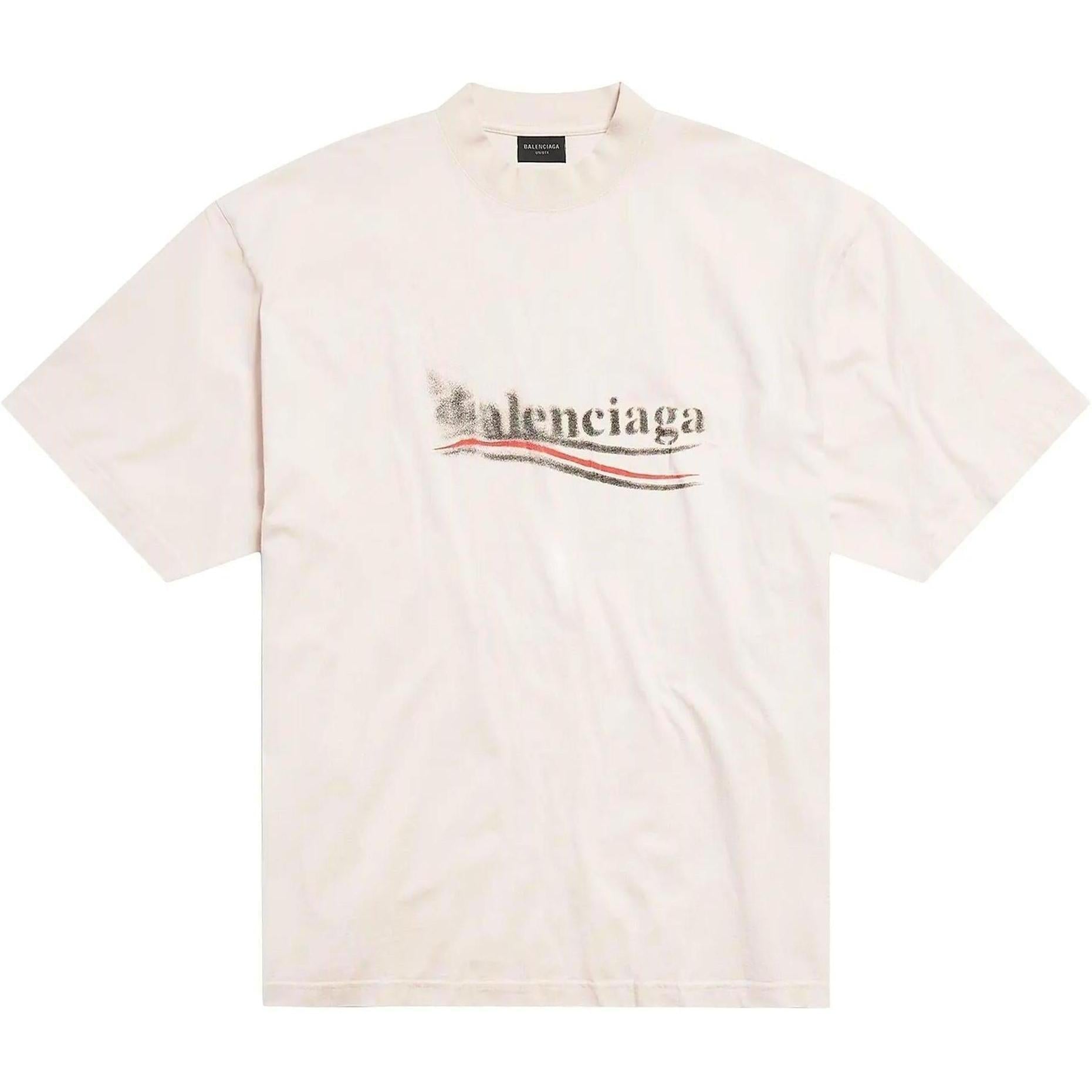 Balenciaga Stencil Campaign Tee "White"
