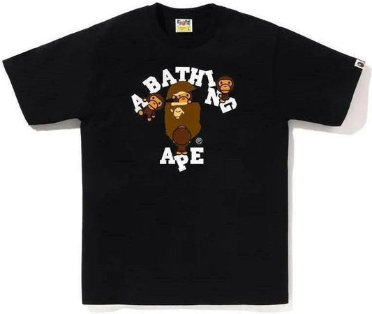 Bape College Milo Tee "Black"