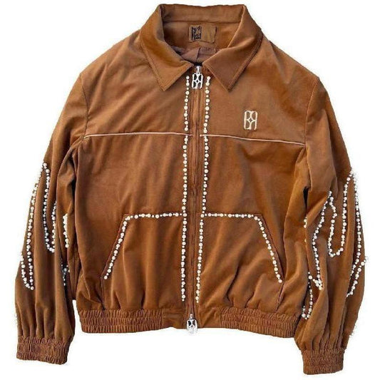 Birth Of Royal Child Flame Pearl Velvet Jacket