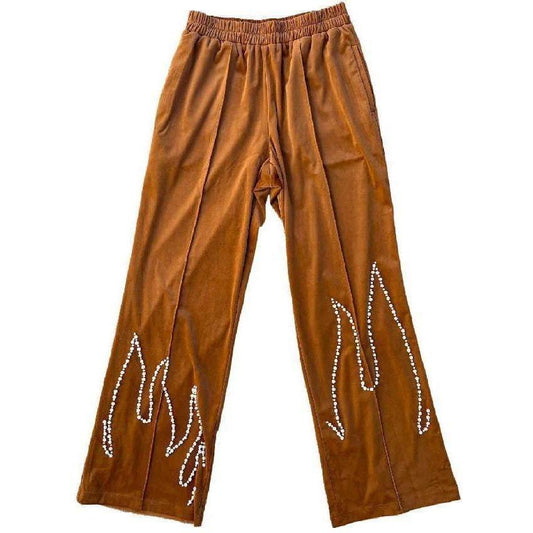 Birth Of Royal Child Flame Pearl Velvet Pant