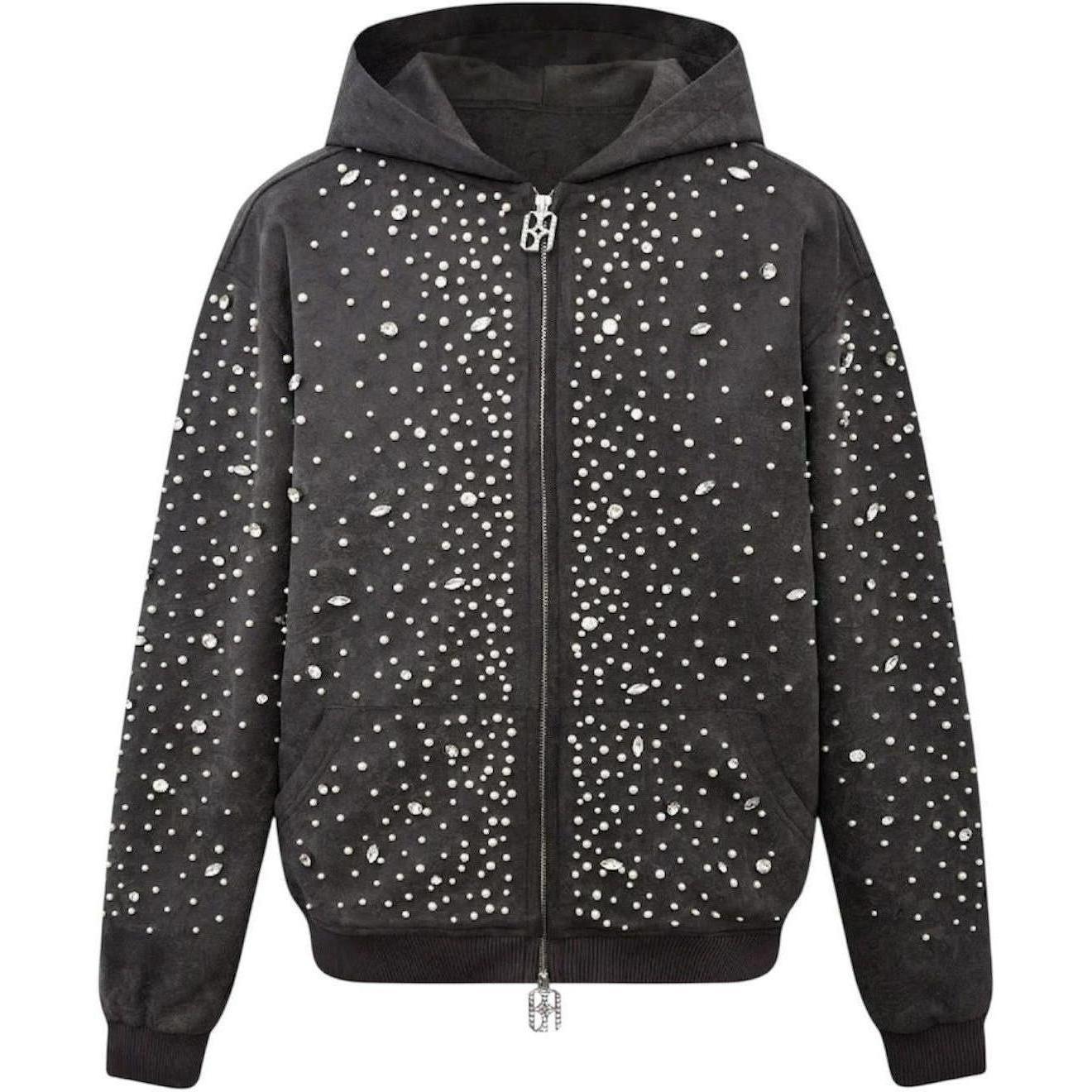 Birth of Royal Child Cashew Blossom Zipper Hoodie "Grey"