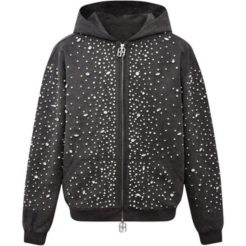 Birth of Royal Child Cashew Blossom Zipper Hoodie "Grey"