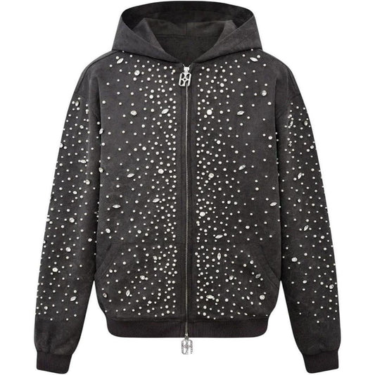 Birth of Royal Child Cashew Blossom Zipper Hoodie "Grey"